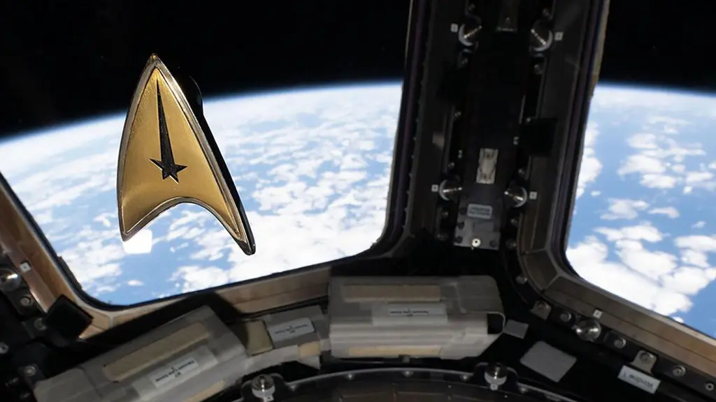 Astronaut on ISS celebrates 60 years of Star Trek with prop badge
