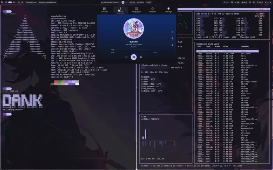 Arch Linux's Archinstall 4.4 Adds Dank Material Shell + Niri Desktop Option