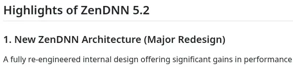 AMD ZenDNN 5.2 Brings A Major Redesign, AOCC 5.1 Recently Released