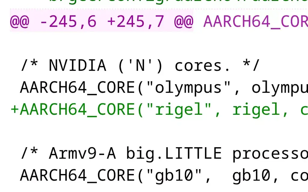 NVIDIA Upstreams Initial Rigel CPU Support Into GCC Compiler