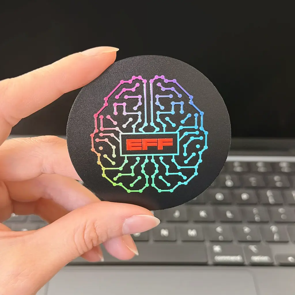 Show off your love for EFF with a sticker that's fun to look at *and* touch!…