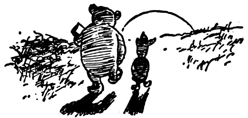 A.A. Milne's crossword-puzzle heart in the Hundred Acre Wood