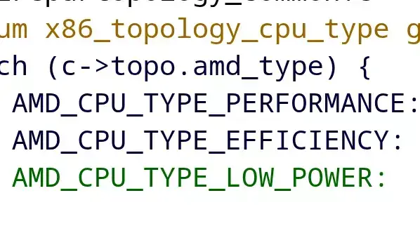 AMD Linux Patches Introduce New "Low Power" CPU Core Type
