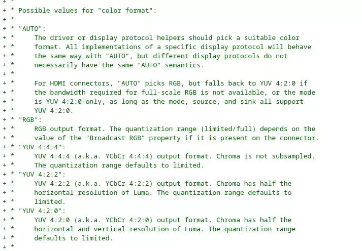 Linux 7.3 To Introduce DRM "Color Format" Property With AMD GPU Driver Support