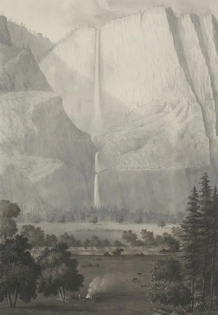 Historic Yosemite Falls sketch that captivated the nation lands at the Library