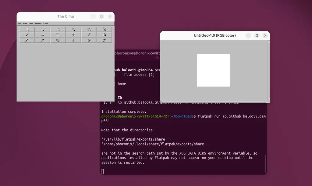 GIMP v0.54 From 1996 With Motif Toolkit Now Flatpak'ed For Modern Linux Desktops