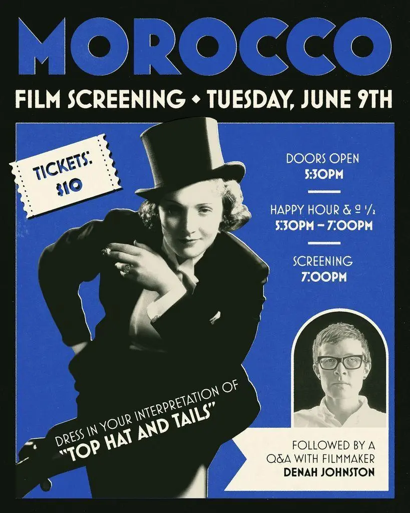 🎩 Top Hat & Tails is your invitation to MOROCCO (1930)!