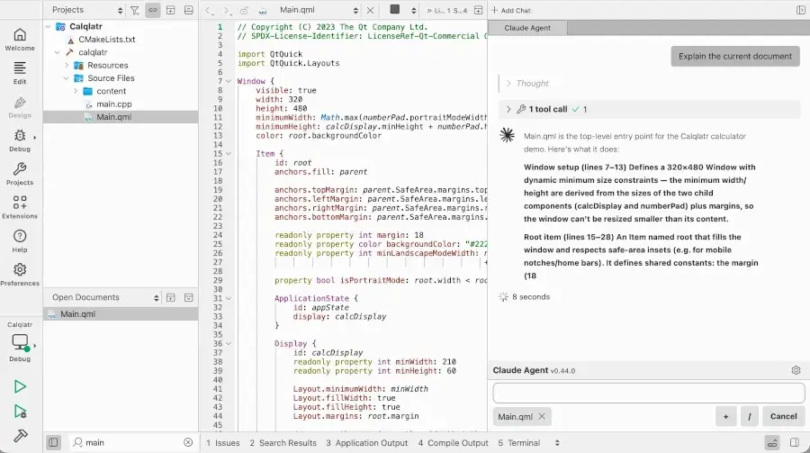 Qt Creator 20 IDE Released With AI Agent Support