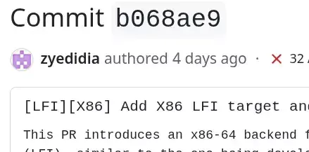 LLVM Merges x86 LFI "Lightweight Fault Isolation" Target For In-Process…