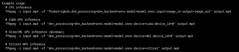 AMD Contributes ONNX Runtime Backend To FFmpeg DNN Filter