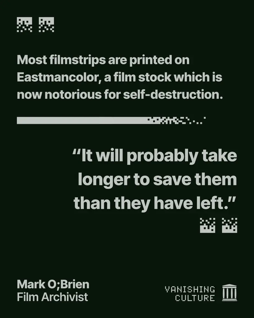 🧵1️⃣/2️⃣ Thousands of educational filmstrips are deteriorating faster than they can…