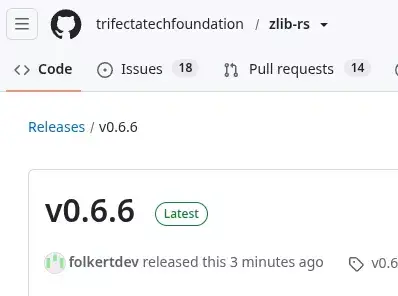 Zlib-rs 0.6.6 Released With Updated Zlib API Support