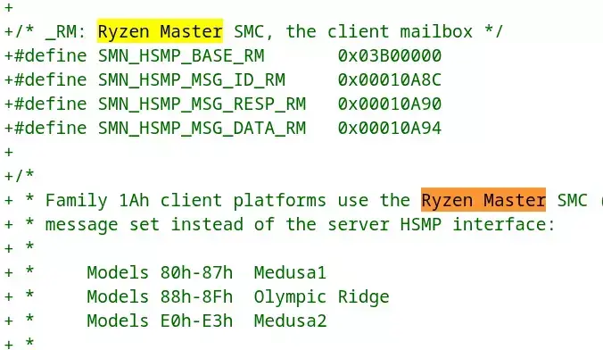 AMD Zen 6 Client HSMP Patches Point To "Ryzen Master" Functionality On Linux