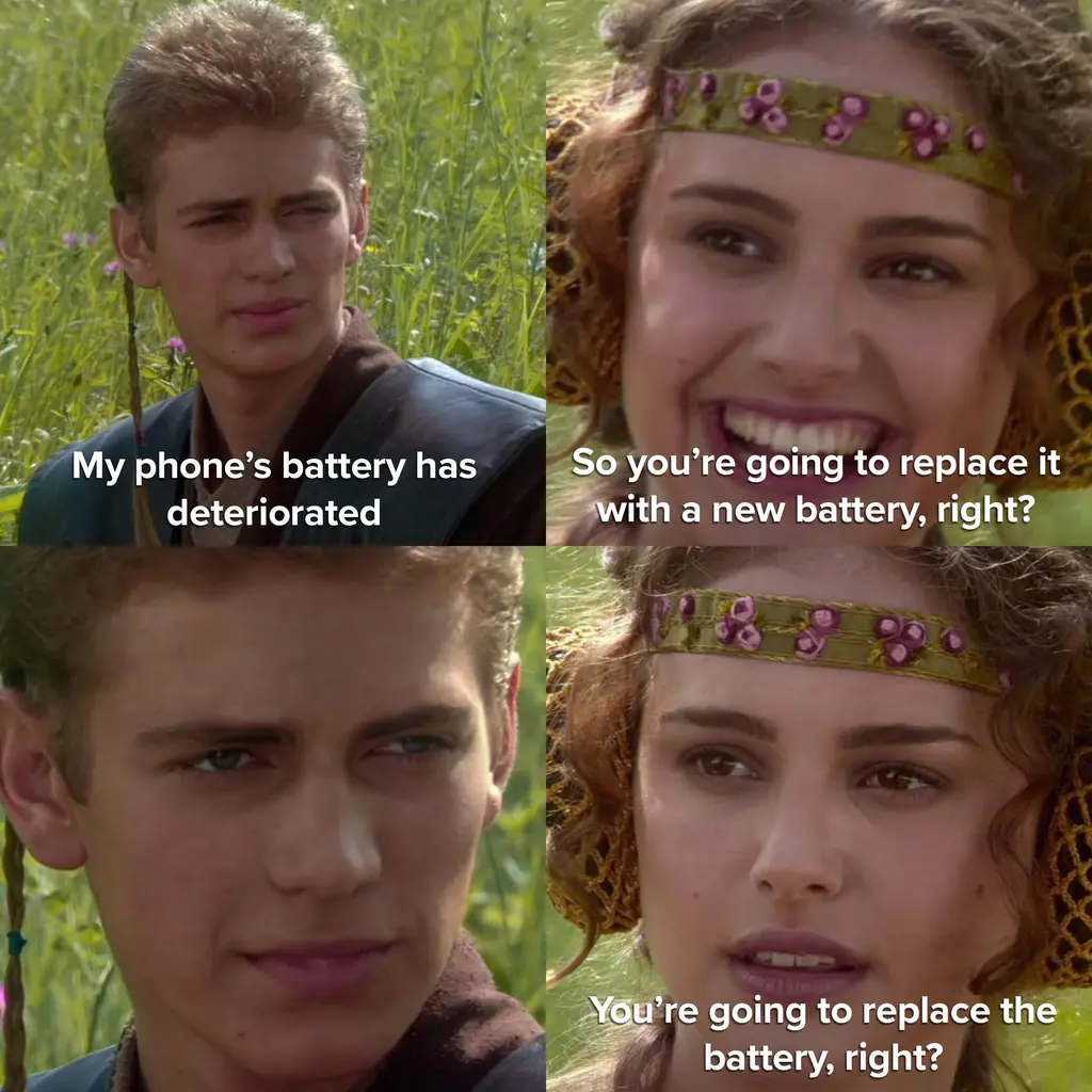 A failing battery leads to frustration.