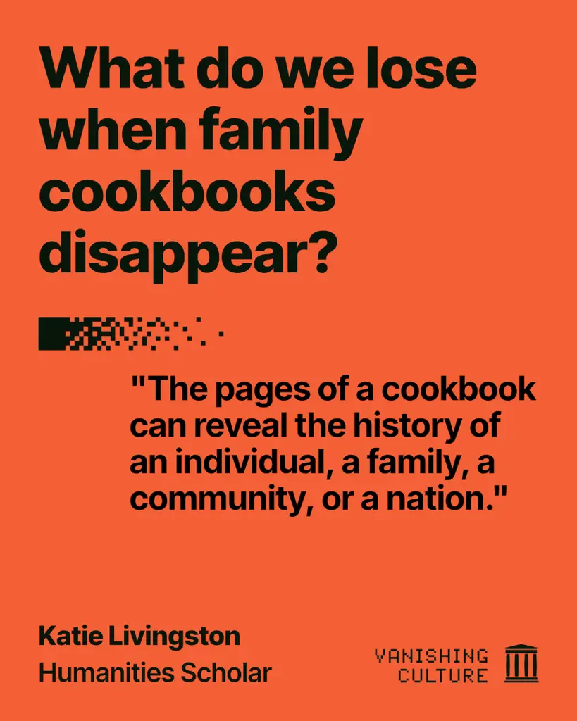 🧵1/3 What do we lose when family & community cookbooks disappear? 🍲📚