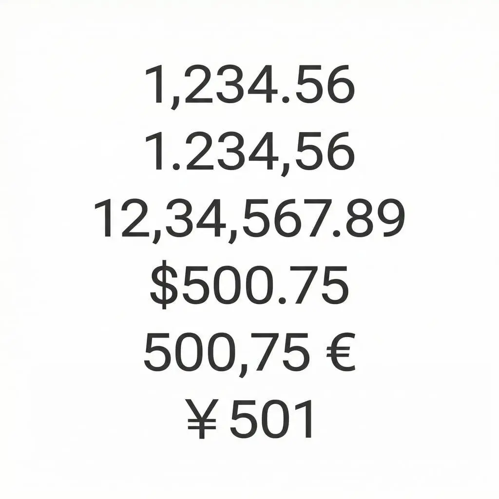 Did you know that the mathematical value 1234.56 looks different in Boston,…