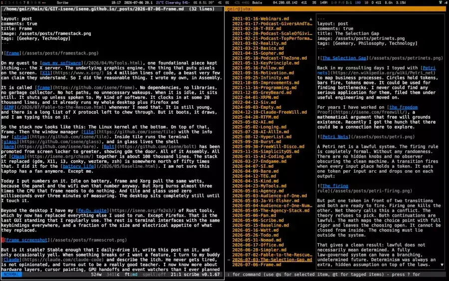 Frame: A New X11 Server Implementation Written Entirely In x86_64 Assembly