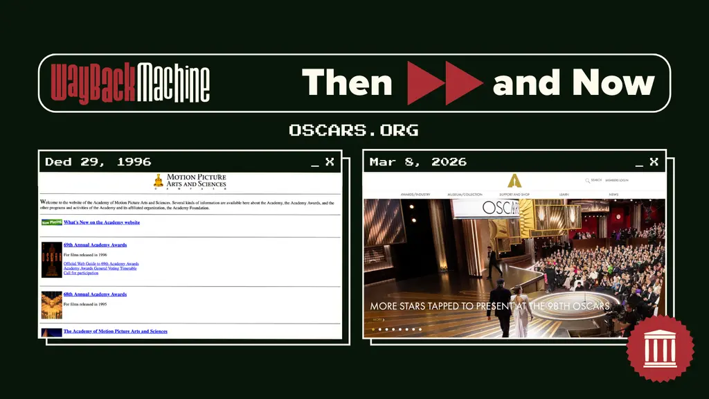 🎬 The Oscars celebrate movie history, but their website has a history too.
