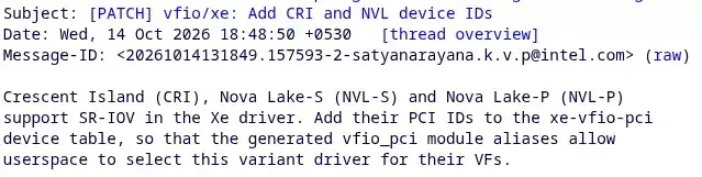 Intel Nova Lake S & Nova Lake P To Support SR-IOV With Xe Graphics