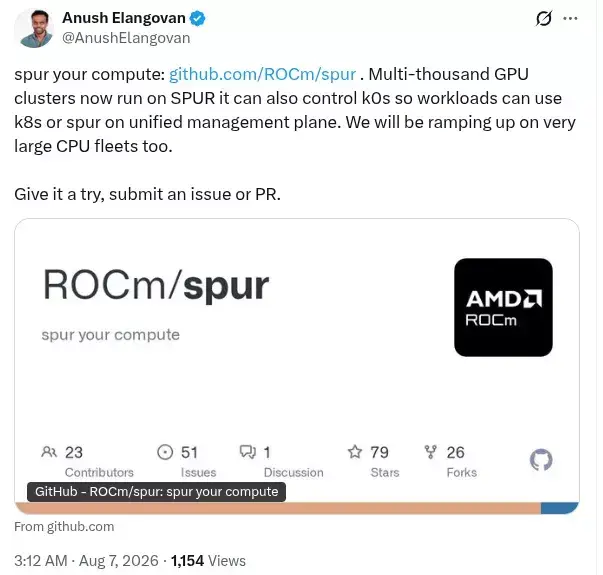 AMD ROCm Spur: Providing AI-Native, Rust-Based Job Scheduling
