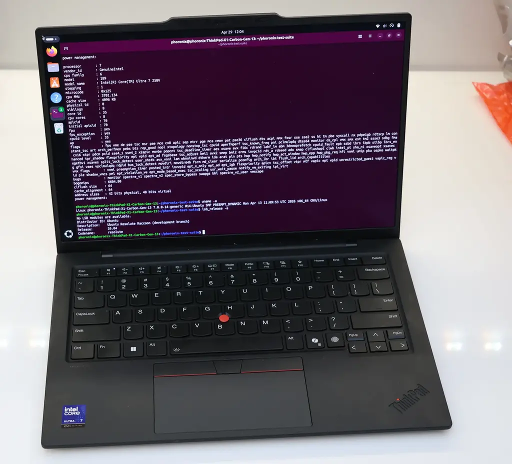 The Intel Lunar Lake CPU Performance Gains On Linux Over The Past Year