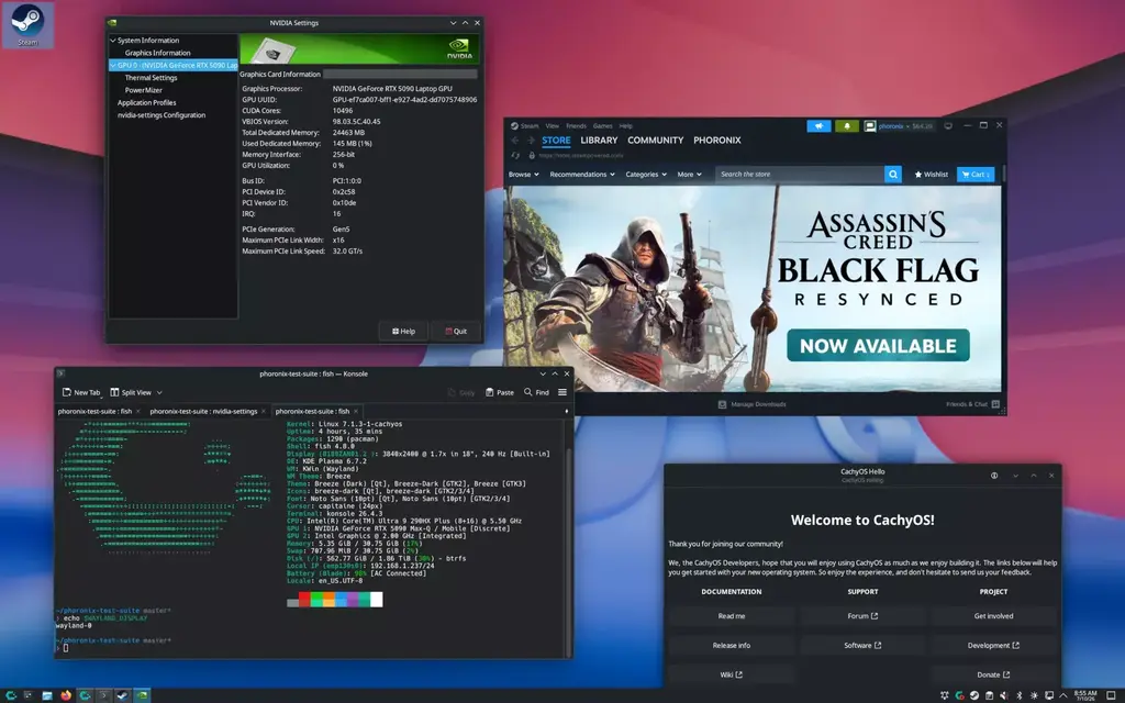 Nouveau vs. NVIDIA R610 On CachyOS With The GeForce RTX 5090 Laptop GPU