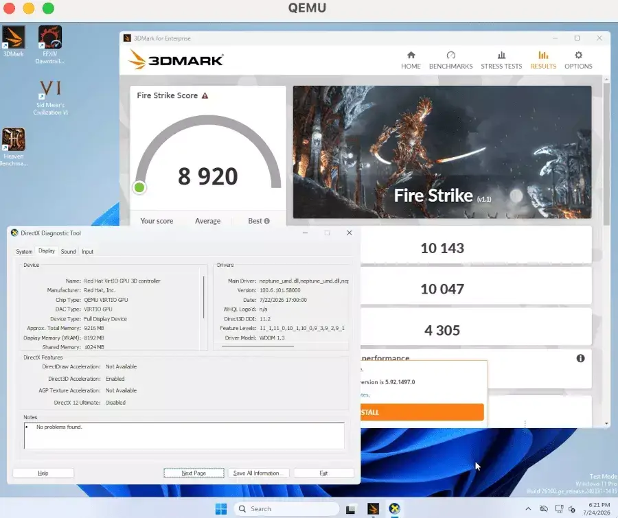 AI Helped Create A DirectX 11 Driver For QEMU VMs