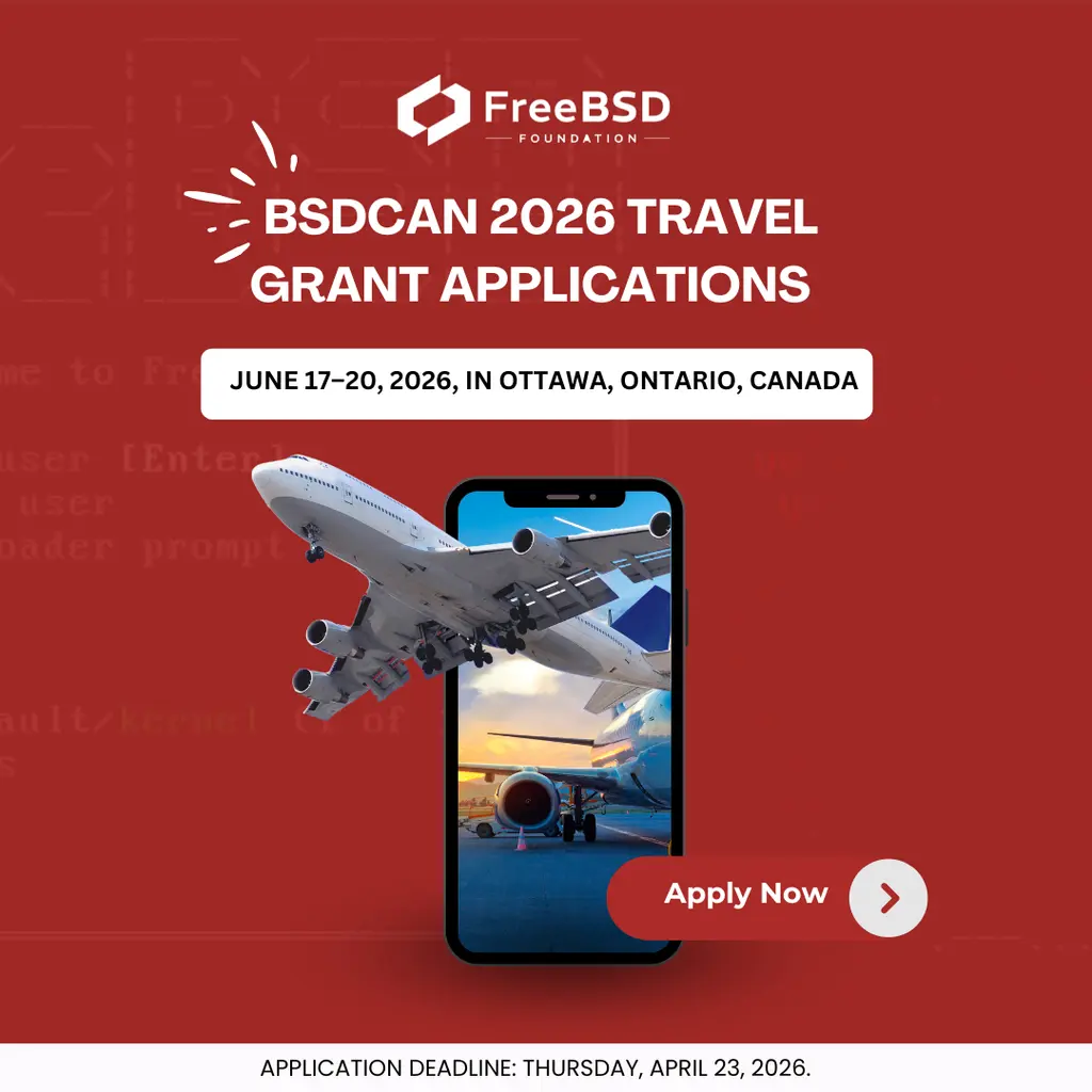 BSDCan 2026 Travel Grant Applications Are Now Open