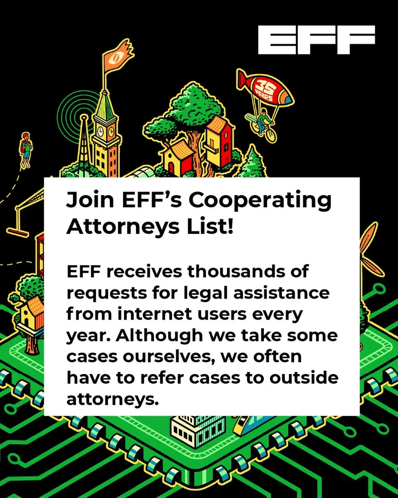 Join EFF's Cooperating Attorneys List!
