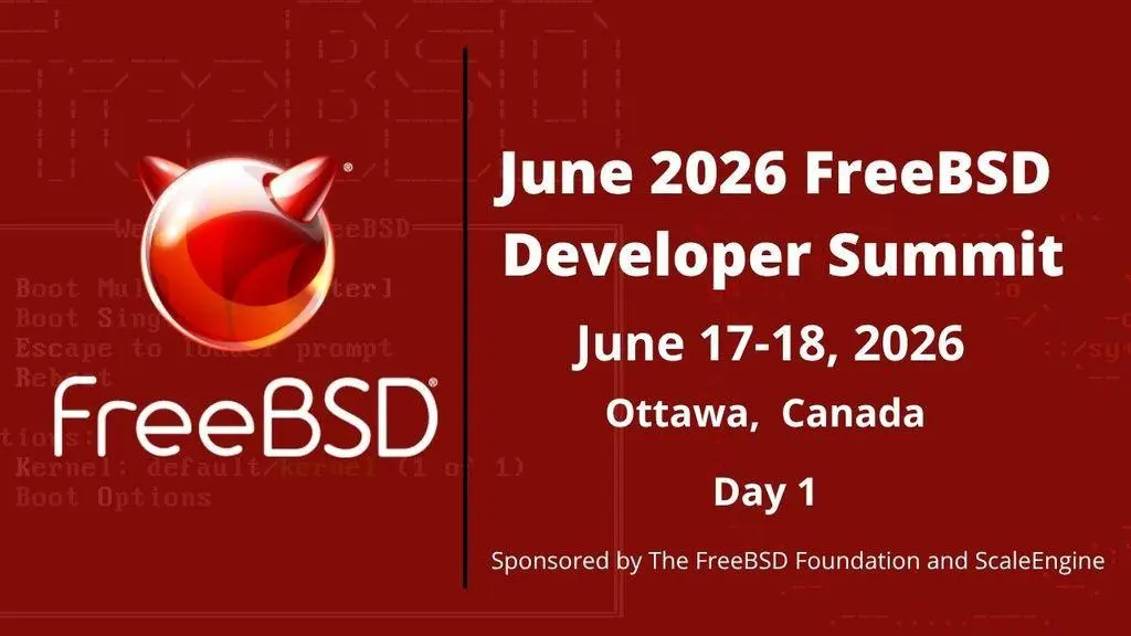 🔴 Live Now on YouTube: FreeBSD Developer Summit: June 17–18, 2026