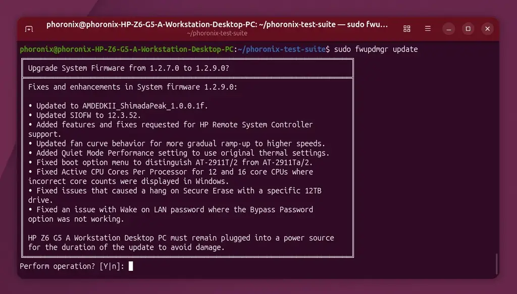 HP Now Sponsoring The Linux Vendor Firmware Service / Fwupd