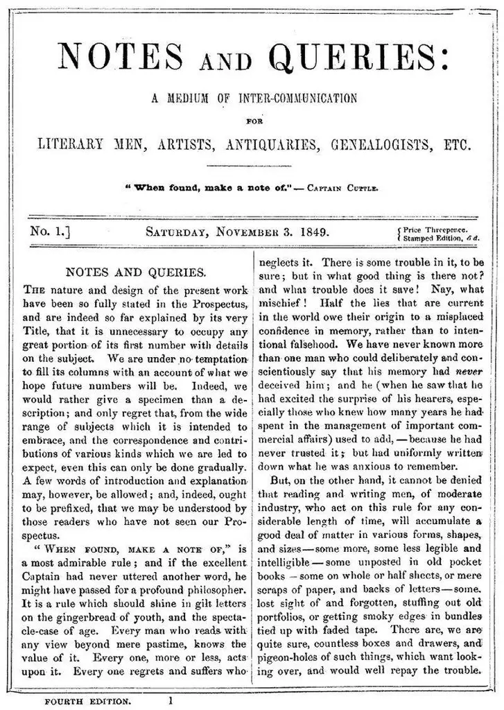 Choice Notes on History from Notes and Queries (1858)