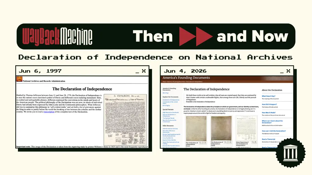 🖥️📜 How has the online presentation of the Declaration of Independence changed…