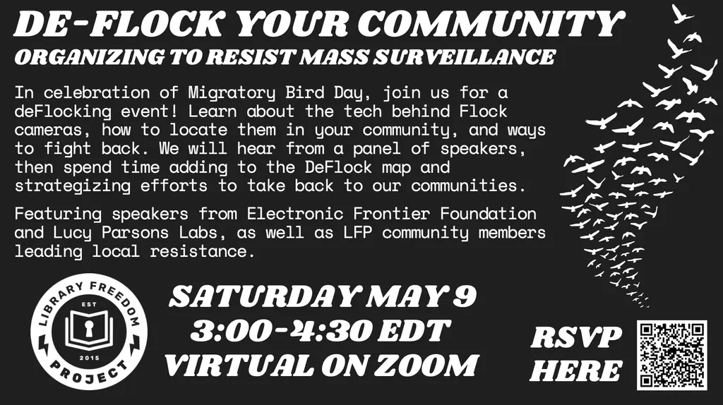 In celebration of Migratory Bird Day on May 9th, join Library Freedom Project…