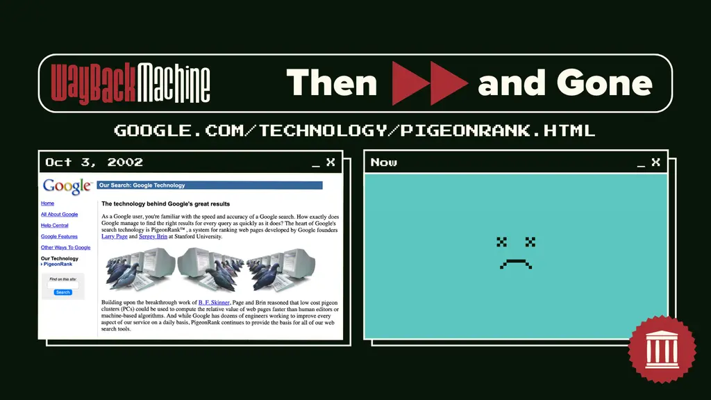 🐦🔍 #OTD 2002 Google revealed the secret of its search ranking tech: pigeons.