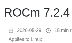 AMD ROCm 7.2.4 Released With Performance & Stability Fixes