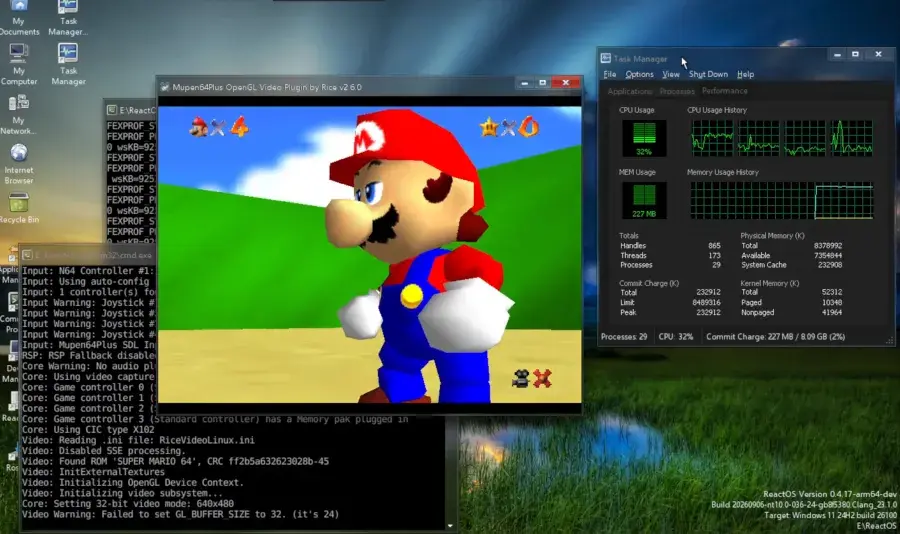 Preview image for ReactOS Dev Gets FEX Running For x86_64 Games On This "Open-Source Windows" OS Under ARM