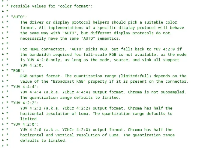 Preview image for Linux 7.3 To Introduce DRM "Color Format" Property With AMD GPU Driver Support