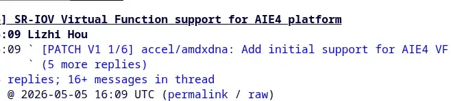 Preview image for SR-IOV Support Appears To Be Coming For Next-Gen Ryzen AI NPUs
