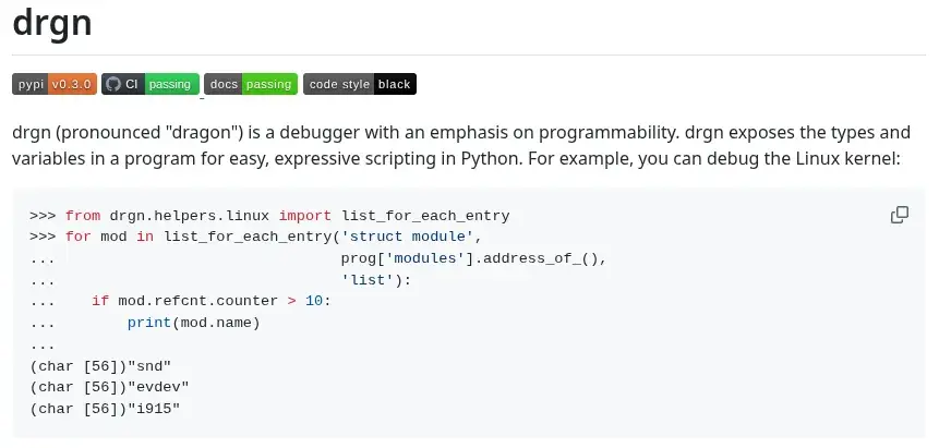 Preview image for Drgn 0.3 Released For This "Natural" Programmable Debugger From Meta