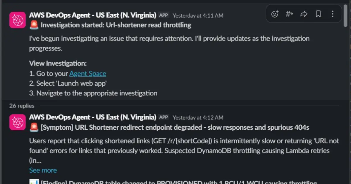Preview image for AWS Announces General Availability of DevOps Agent for Automated Incident Investigation