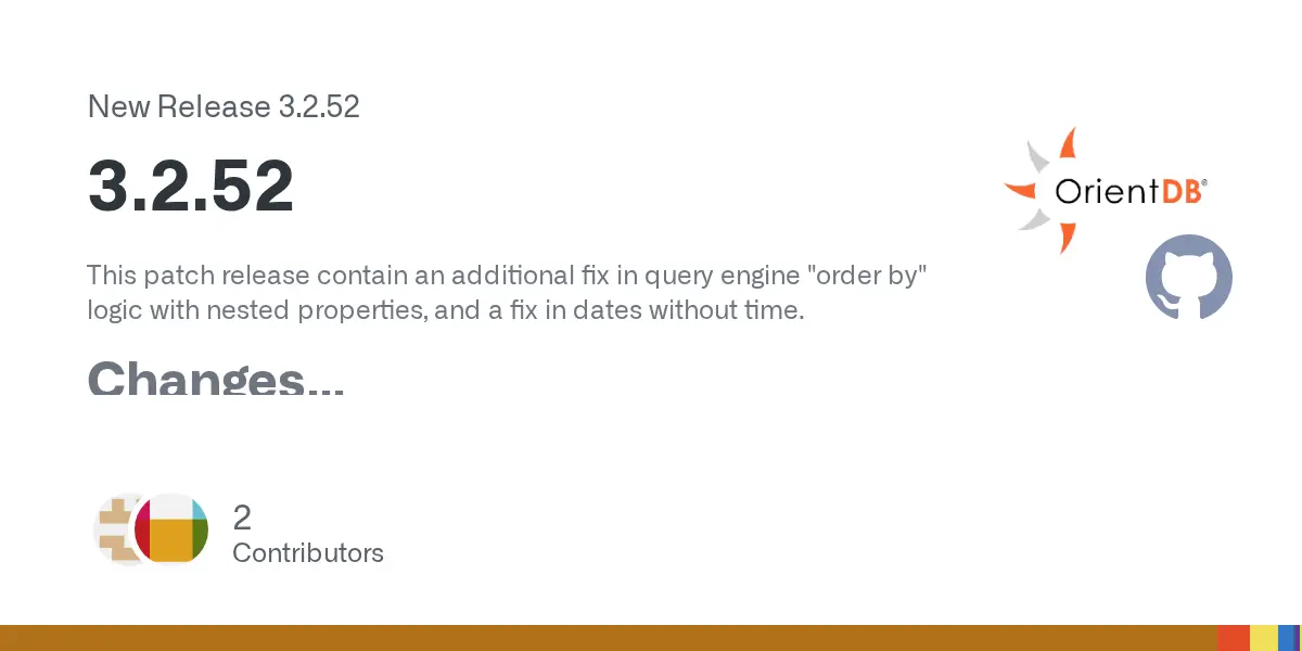 Preview image for Release 3.2.52 · orientechnologies/orientdb