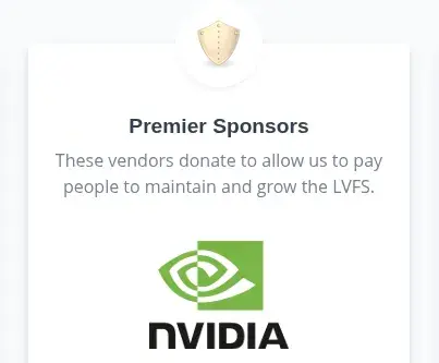 Preview image for NVIDIA Becomes A Premier Sponsor Of LVFS / Fwupd