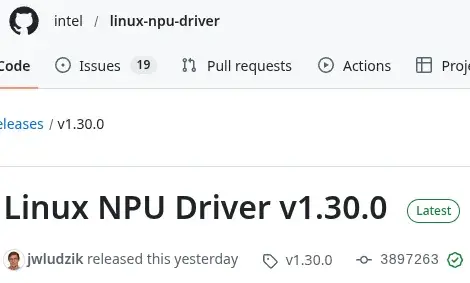 Preview image for Intel NPU Driver 1.30 Released For Linux
