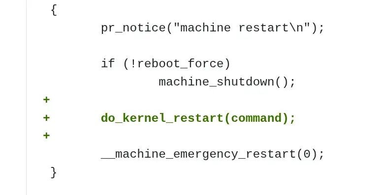 Preview image for Linux 7.1 x86/x86_64 Aligns With Other Architectures Now For Supporting Custom Restart Handlers