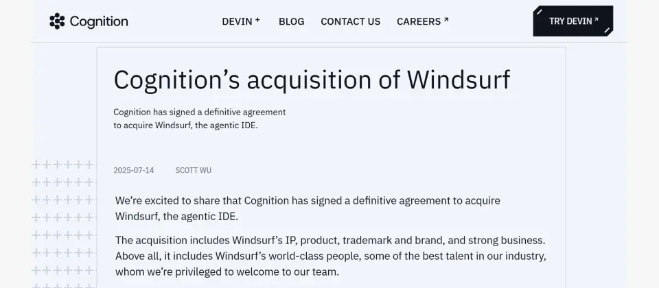 Preview image for Cognition收購Windsurf