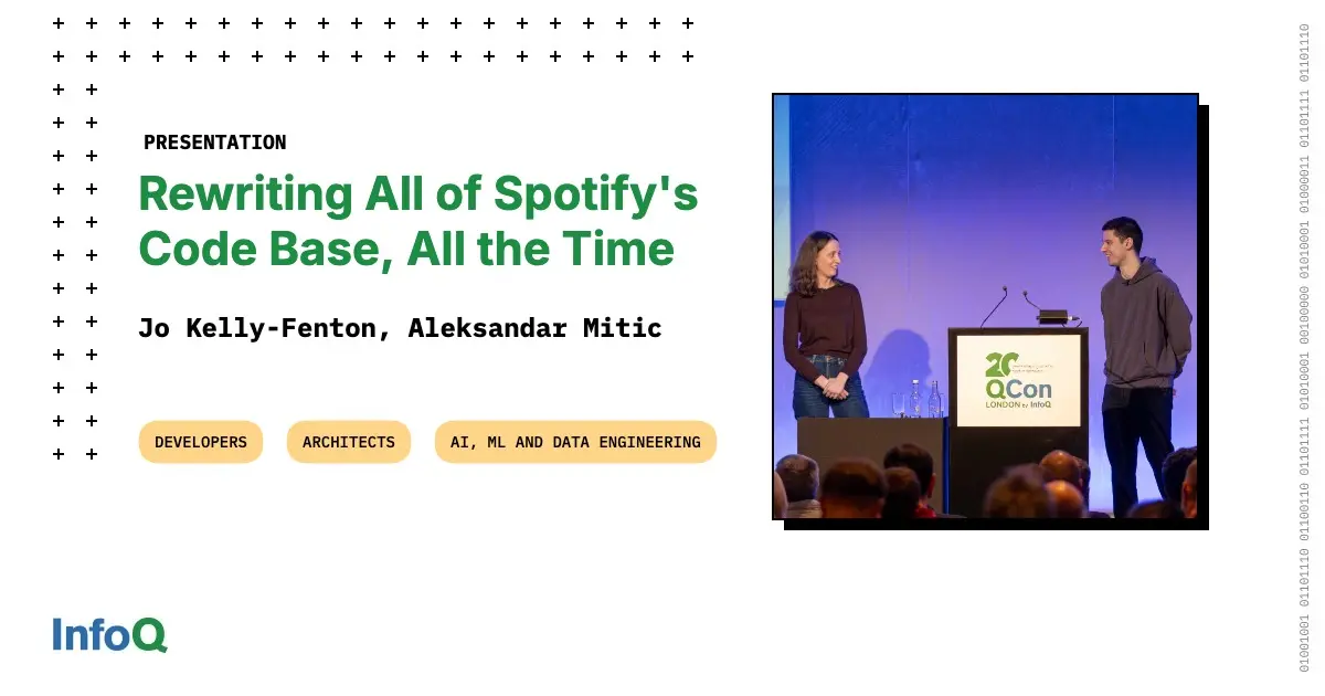 Preview image for Rewriting All of Spotify's Code Base, All the Time