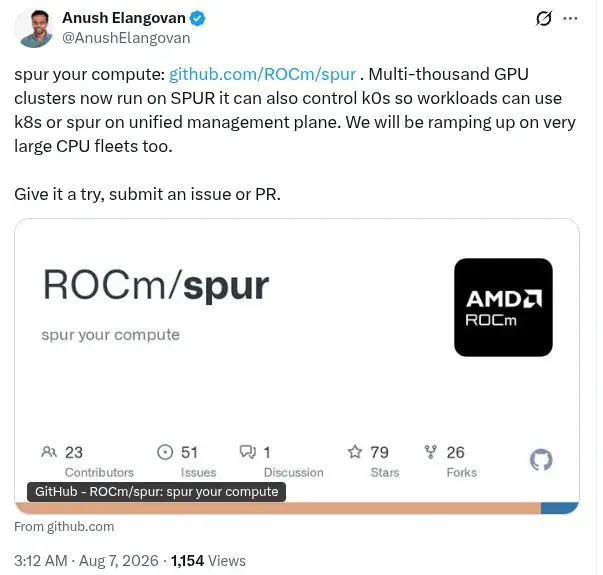 Preview image for AMD ROCm Spur: Providing AI-Native, Rust-Based Job Scheduling