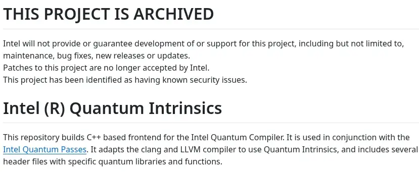 Preview image for Intel Sunsets Quantum Intrinsics &amp; Other Open-Source Projects This Week