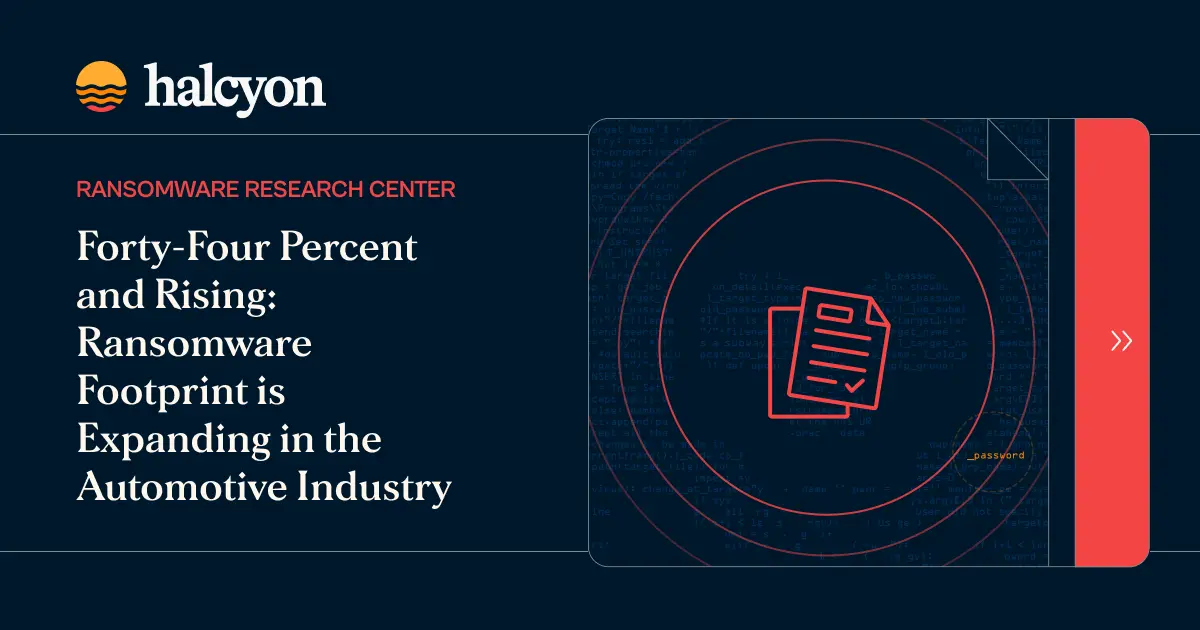 Preview image for Forty-Four Percent and Rising: Ransomware Footprint is Expanding in the Automotive Industry